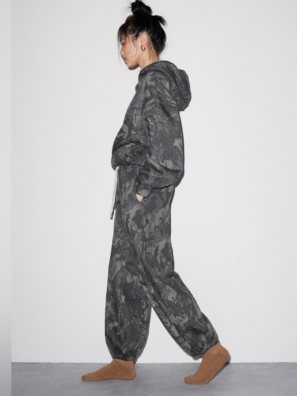 Urban Outfitters Olive Green Camo Track Joggers